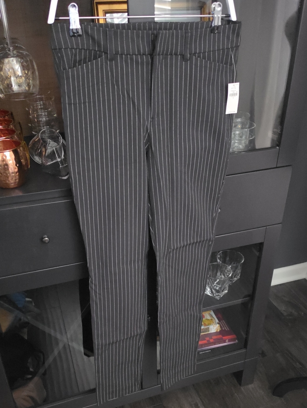 Old Navy 'Pixie' Charcoal Pinstripe Pants